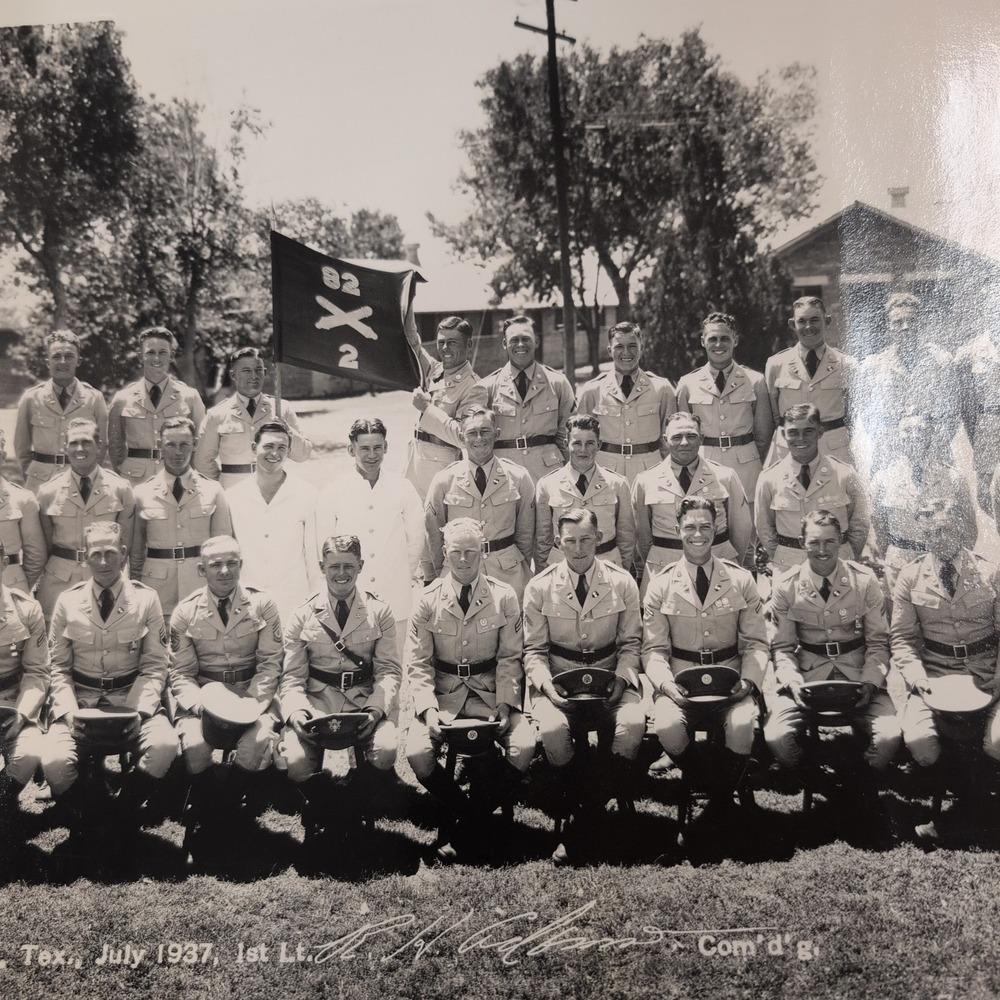 1937 Vtg Fort Bliss Texas US Army Company B Panoramic Photo 82nd Reg 2nd Btn - Picture 7 of 15